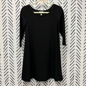 Leith Black 3/4 Sleeved Swing Dress - XS